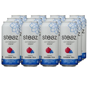 Steaz Lightly Sweetened Green Blueberry Pomegranate Tea - Case of 12/16 fz - 1 of 2
