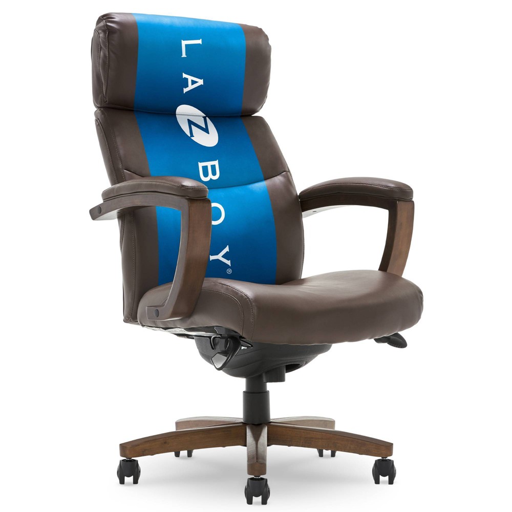 Photos - Computer Chair La-Z-Boy LZB Modern Grayson Executive Office Chair Brown - : Bonded Leather, Adjustable, Swivel, Ergonomic Design 