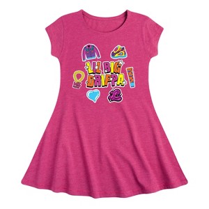 Girls' - Nickelodeon - Lil Big Drippa Fit & Flair Cap Sleeve Dress - 1 of 2