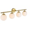 Elegant Lighting Ansley 4 light Brass and frosted white Bath Sconce - 2 of 4