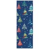 Christmas Area Rug, Xmas Tree Washable Soft Carpet with Non Slip Backing, Low Pile Stain Resistant Floor Mat for Living Room, Bedroom - 3 of 4