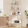 4 Tier Metal Storage Shelves, Storage Shelving Unit Organizer Wire Rack with 4 Wheels  200 Lbs Capacity Per Shelf for Laundry Restaurant Garage - 4 of 4