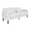 DOMETOUR 74" Loveseat Sofa, Corduroy Sofa Couch with 2 Pillows Small Modern Comfy Couch for Living Room - 4 of 4
