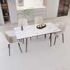 5-Piece Expandable Dining Set with Rectangle Kitchen Table and 4 Armless Chairs - 2 of 4