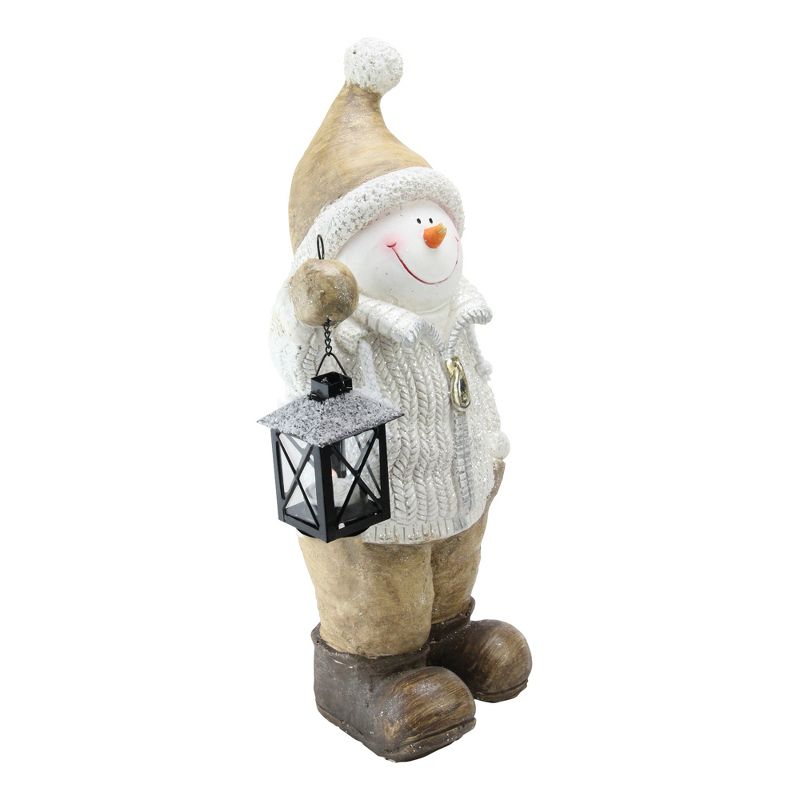 Northlight 19.5" Cheerful Snowman with Lantern Christmas Decoration, 2 of 4
