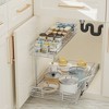 LOVMOR 2 Tier Pull Out Cabinet Organizer 10.5" W x 21.5" D Slide Out Under Sink Organizer Sliding Wire Shelves Storage - 4 of 4