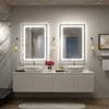 Apmir Super Bright Front & Back LED Lighted Anti-Fog Tempered Glass Bathroom/Vanity Mirror with ETL & 3-Year Warranty - 3 of 4