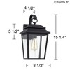 John Timberland Bellis Verde Rustic Outdoor Wall Light Fixture Texturized Black 15 1/4" Clear Glass for Post Exterior Barn Deck House Porch Yard Home - 4 of 4