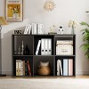 COMHOMA 4/6/8 Wood Cube Storage Shelf, White Wood Bookshelf with Removable Back Panels, Open Back Design for Vertical or Horizontal Placement - 2 of 4
