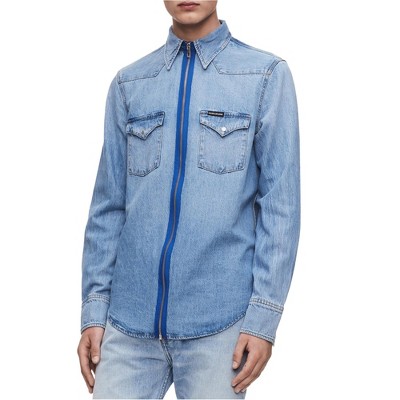 Calvin Klein Mens Western Button Up Shirt