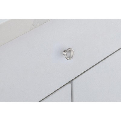 Brushed Nickel Round Mushroom Knob Set with Mounting Hardware