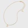 14K Gold Dipped Enamel "R" Initial Pendant Necklace - A New Day™ Gold/White - 2 of 4