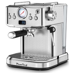 AENKYO Espresso Machine, 20-Bar Coffee Maker with Milk Frother & Pressure Gauge - Single/Double Shot, ESE Pod Compatible, Removable Water Tank - 1 of 4