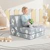 Hooseng Folding Sofa Bed Floor Mattress for Kids, Glow in Dark Kids Couch Fold Out, Toddler Futon Foldable Chair Bed, Convertible Toddler Floor Sofa - 2 of 4