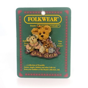 Boyds Bears Resin 2.0 Inch Ms. Mcfrazzle Care Giver Pin Teddy Bear Care Giver Figurines - 1 of 2