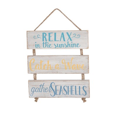 Beachcombers Part Relax Wall Hanging 9" x 0.5" x 10"