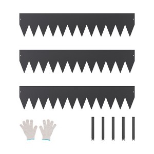 VEVOR Steel Landscape Edging, 3 Packs 40 x 8 in Rust-Resistant Metal Landscape Edging, Bendable Garden Edging Border, Heavy Duty Lawn Edging, Black - 1 of 4