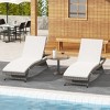WestinTrends All Weather Wicker Outdoor Patio Chaise Lounge with Cushion (Set of 2) - 2 of 4
