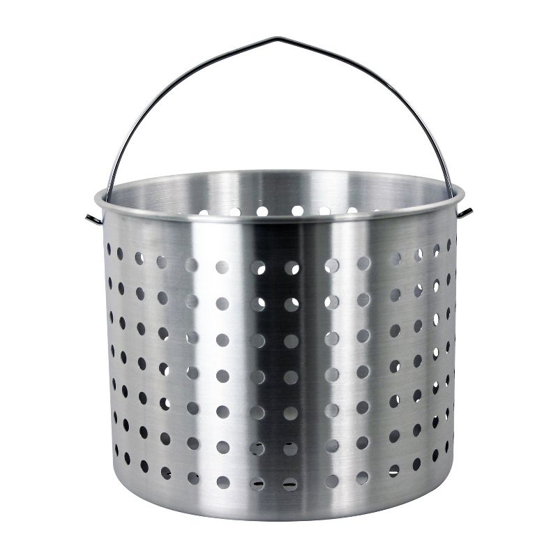3pc 42qt Stock Aluminum Pot &#38; Basket Silver, 3 of 6