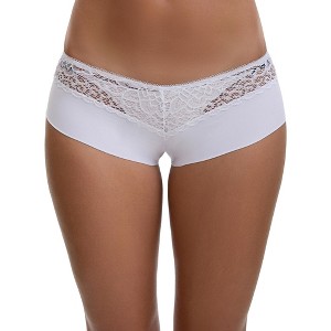 INSPIRE CHIC Women's Lace Ice Silk Hollow Out Mid Rise Comfort Boyshorts  Briefs - 1 of 4