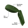 Unique Bargains Adjustable Soft Sweat Wicking Tennis Tie Headband Sweatband for Men Women 2 Pcs - 3 of 4