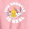 Boys' - Pokémon - The Snuggle Is Real Pikachu And Sylveon Graphic Long Sleeve Fleece Sweatshirt - 2 of 4