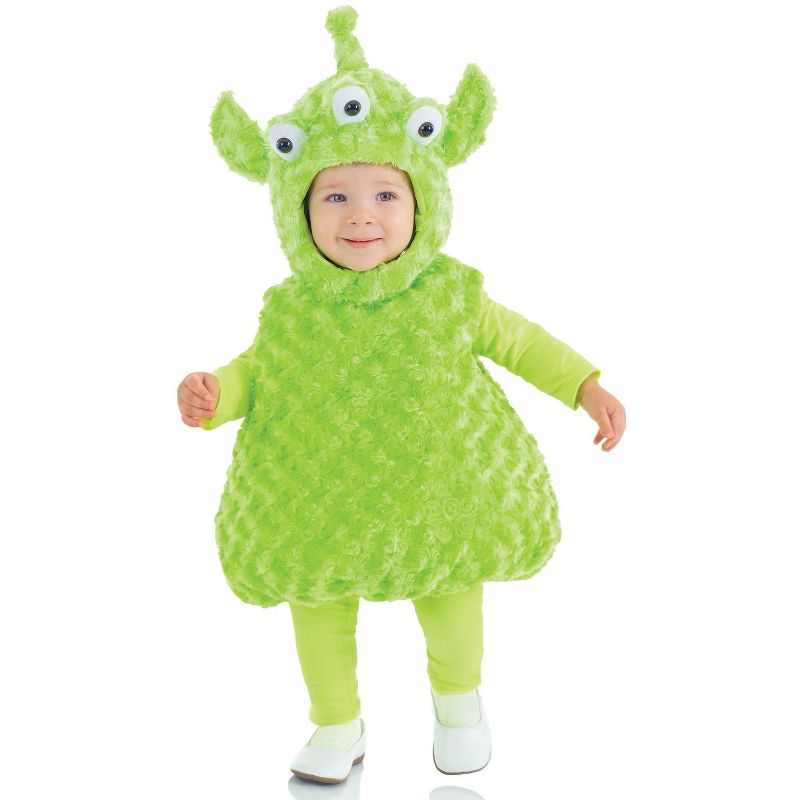 Underwraps Costumes Green Alien Toddler Costume, Medium, 1 of 2