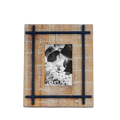 VIP Wood 11 in. Brown 4x6 Photo Frame