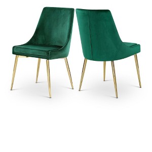 Meridian Furniture,Karina Velvet Dining Chair, Set of 2 - 1 of 4
