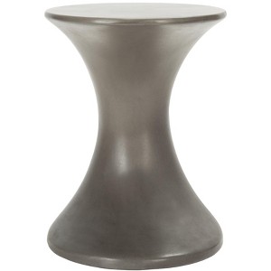 Kavita Concrete Accent Stool - Indoor/Outdoor - VNN1035 - Gray - Safavieh - 1 of 4