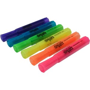 School Smart Tank Style Highlighters, Chisel Tip, Assorted Colors, Pack of 48 - 1 of 4
