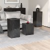 Sapphtopaz Modern Square-Column End Table with Wood-Like Finish Rustic Side Table with Sturdy Material Coffee Table for Living Room - 3 of 4