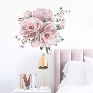 Wall Stickers with Detachable Peony Flowers, Used for Home Decoration in Bedroom and Living Room,30 x 60 cm - 1 of 4