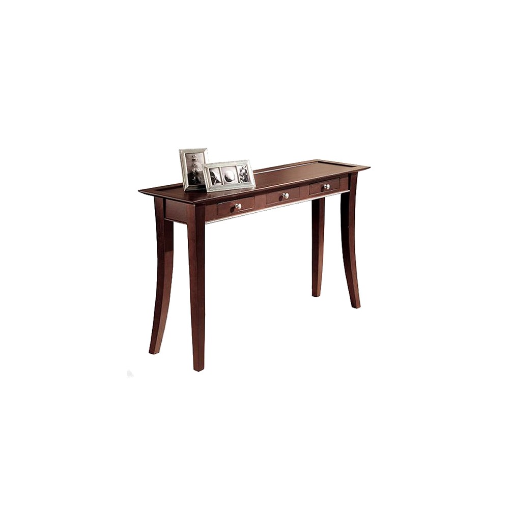 Dolce 3 Drawer Console Table Dark Walnut - Linon