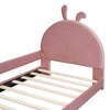 NicBex Twin Size Upholstered Daybed with Rabbit Ear Shaped Headboard for Bedroom,Living Room,Apartment - 4 of 4