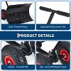 Acekool Large Snow Shovel Pusher, Adjustable Angle & Height, Easy Snow Removal for Sidewalks, Black - 3 of 4