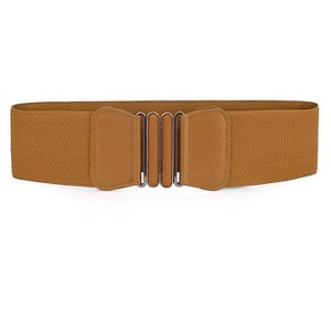 INSPIRE CHIC Women's Bowknot Shaped Interlocking Buckle Elastic Waistband - 1 of 4