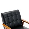 Dolonm Mid Century Modern Arm Chair with Wood Frame Set of 2,PU Leather Reading Armchair,Easy Assembly - 3 of 4