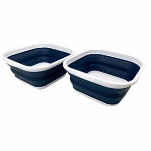 SAMMART 5.5L (1.4 Gallons) Set of 2 Collapsible Tub - Foldable Dish Tub - 1 of 4