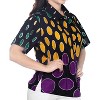 LA LEELA Women's Button Down Blouses Funky Vacation Button Up Casual Summer Beach Blouse Short Sleeve Hawaiian Shirts - 3 of 4