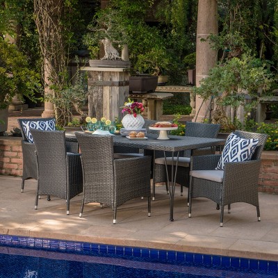 Belen 7pc Wicker Patio Dining Set - Gray - Christopher Knight Home