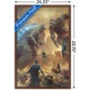 Trends International Justice League vs. Godzilla vs. Kong - Street Battle Framed Wall Poster Prints - 3 of 4
