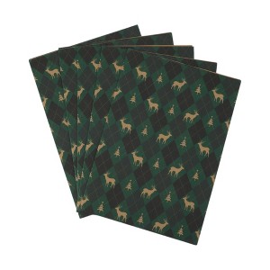 Unique Bargains Gift Wrap Paper Christmas Kraft 27.56"x19.69" 5 Pcs - 1 of 4