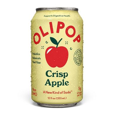 OLIPOP Crisp Apple Prebiotic Soda - 12 fl oz Can
