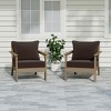 WestinTrends Avalon Outdoor Modern HDPE Patio Club Chairs with Deep Seat Cushions (Set of 2) - 2 of 4