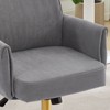 PAGED Swivel Office Chair Height Adjustable Gaming Chair with Golden Base & Soft Cushion for Living Room, Home Office - 3 of 4
