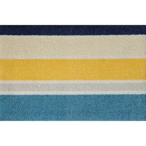 Bungalow Flooring 2'x3' ColorStar Gulf Horizon Door Mat: Indoor, Stain & Skid-Resistant, Low Pile, Multicolored - 1 of 4