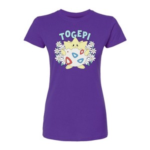 Women's - Pokémon - Floral Togepi Fitted Graphic T-Shirt - 1 of 1