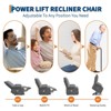 Power Lift Recliner Chair for Elderly - Electric Massage & Heat Recliner with 45° Assist Stand, Living Room Sofa, Swivel Rocker with Cup Holders - 3 of 4