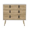 Huna Dresser, Modern 3-Drawer Unit with Handles - 2 of 4